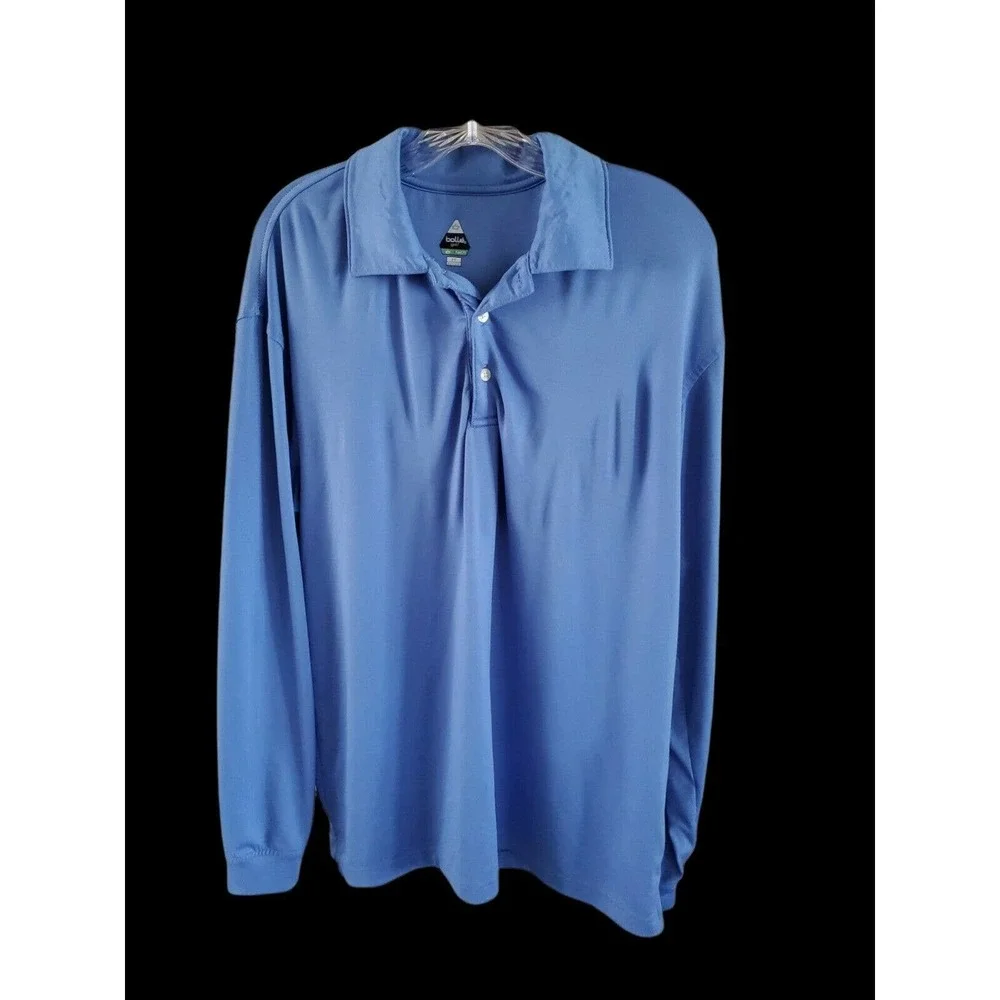 Bolle Tech Golf Shirt Blue Long Sleeves Sz M - Picture 1 of 4